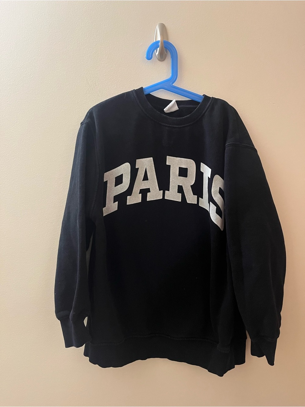 Zara kids Black PARIS Graphic Crewneck Sweatshirt